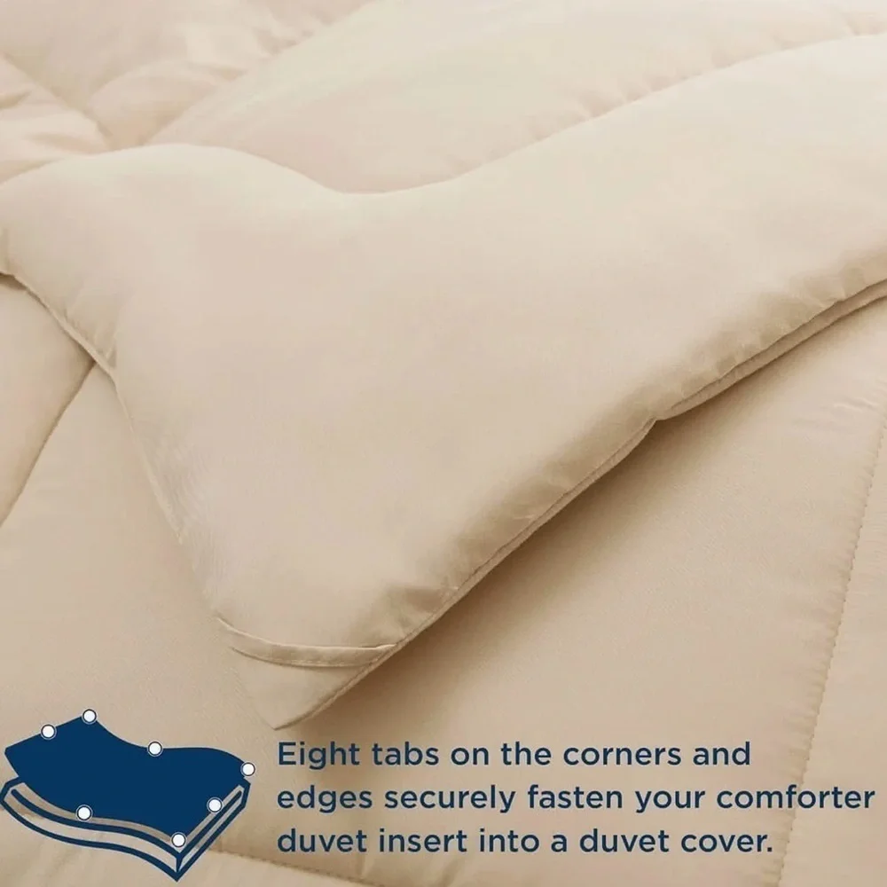 Brand New Bedsure GentleSoft Down Alternative Comforter Queen Beige